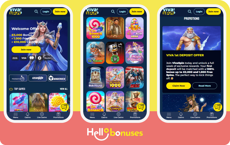 VivaSpin Casino mobile