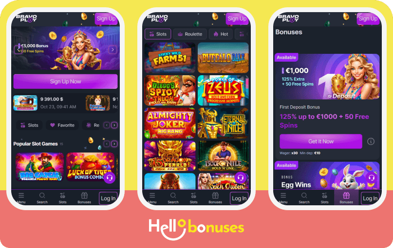 BravoPlay Καζίνο mobile