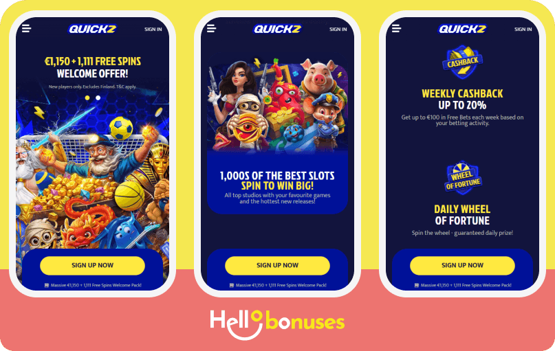 Quickz Casino mobile