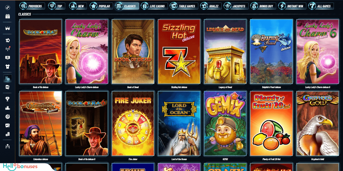 Golazzo Casino-Spiele