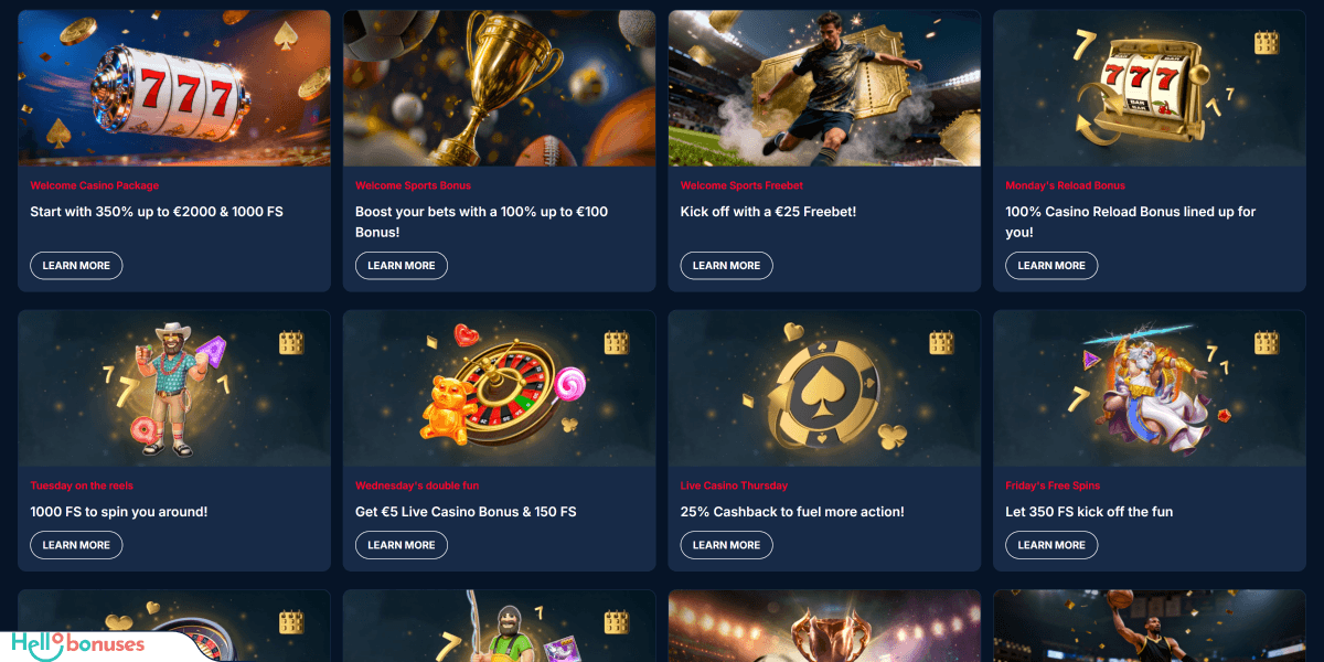 KudosBet Casino Bonuses