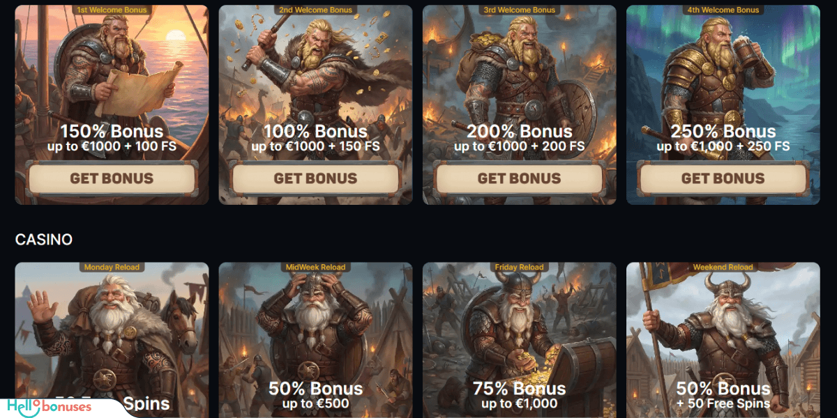 Odin Fortune Casino Bonuses