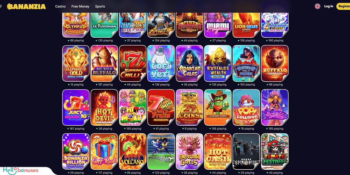 Bananzia Casino Games