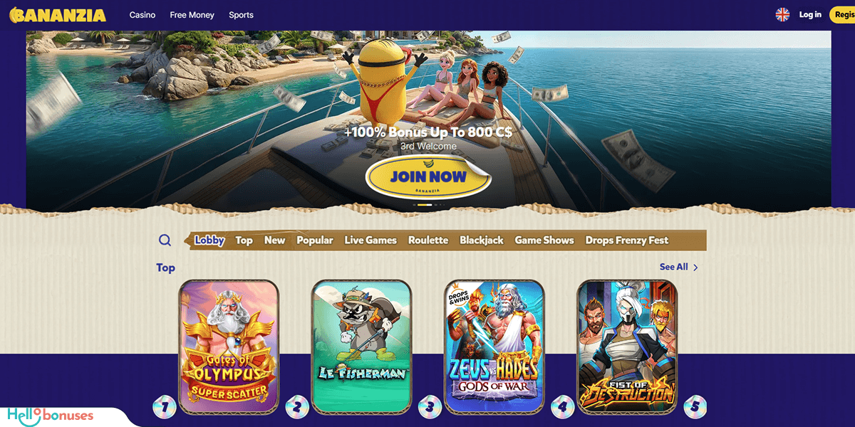 Bananzia Casino Review