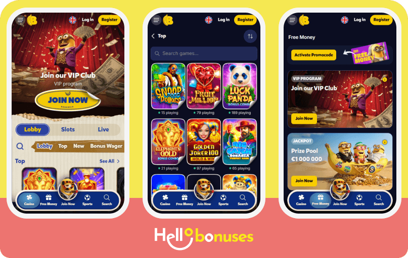 Bananzia Casino mobile
