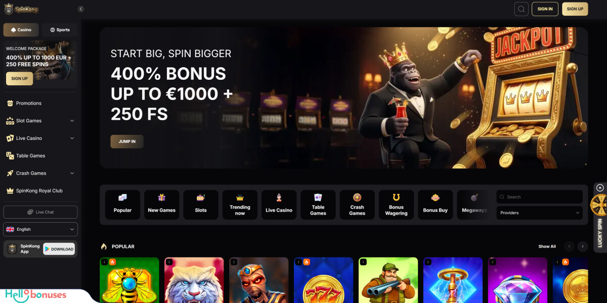 Recensione di SpinKong Casino