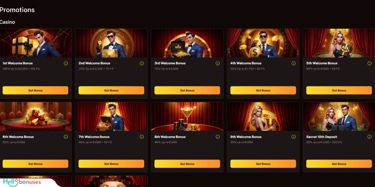 Wild Royal Casino Bonuses