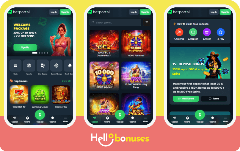 BetPortal Casino mobile