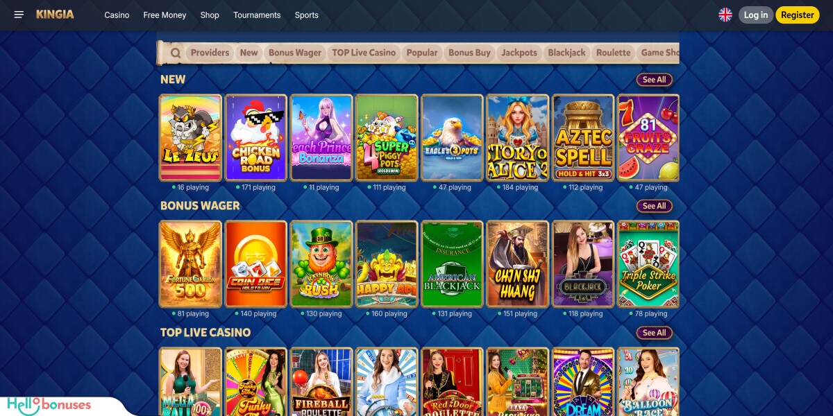 Kingia Casino Review